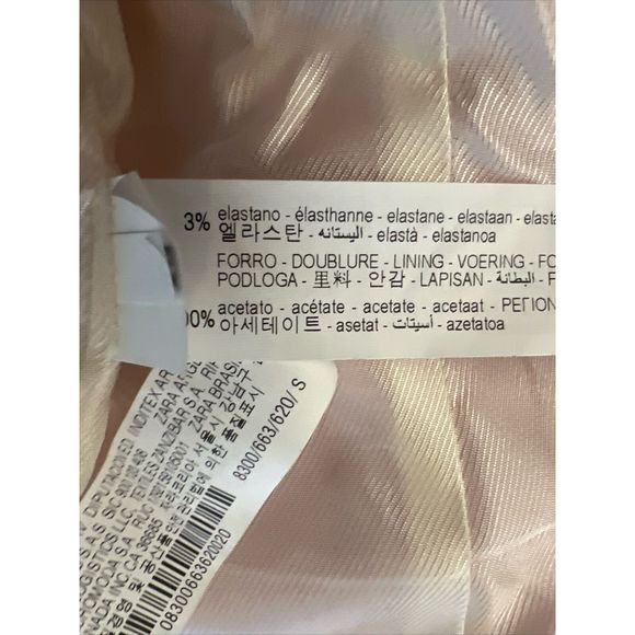 ZARA WOMAN SZ SMALL DOUBLE-BREASTED METAL BUTTON BLAZER JACKET 8300/663/620 - Picture 11 of 13
